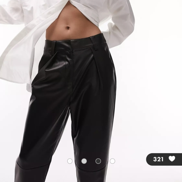 Topshop faux leather pants. - Picture 4 of 8